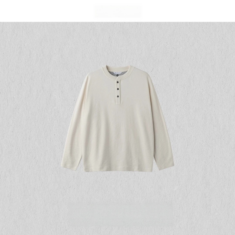Hotvalley/Hot Valley Autumn 260g Old Money Henley Collar Relaxed Fit Long Sleeve W1311 Hotvalley/Hot Valley Autumn 260g Old Money Henley Collar Relaxed Fit Long Sleeve W1311