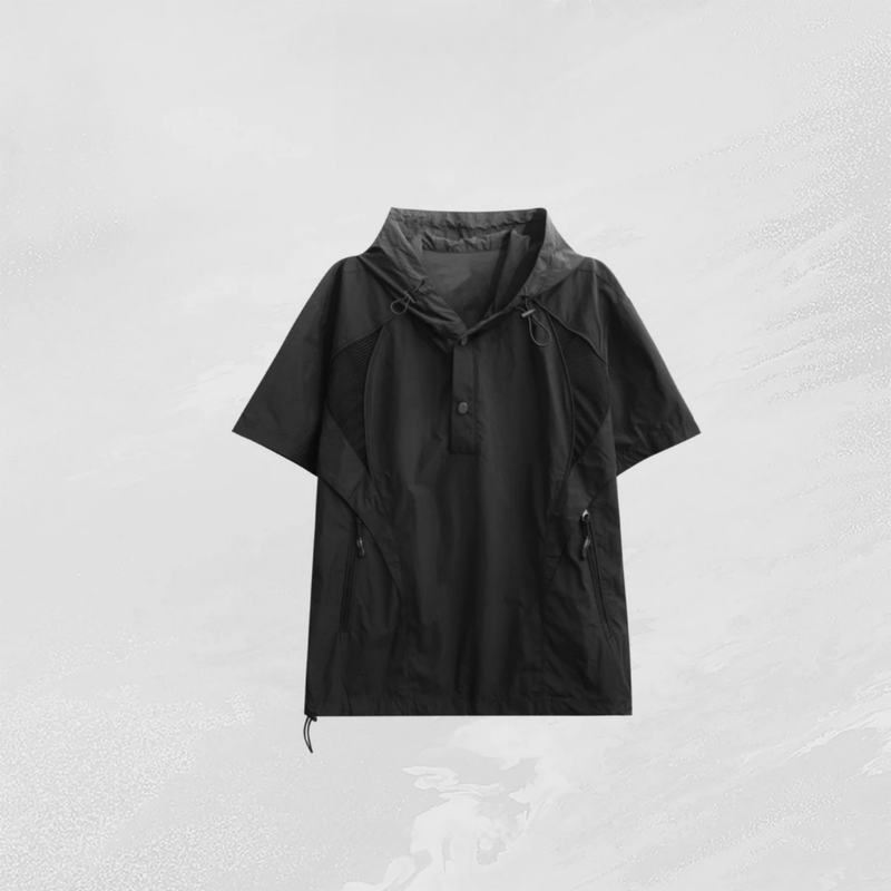 Versatile Hooded Short-Sleeve Shirt: New Summer Men's Fashion Versatile Trendy Hooded Short-Sleeve Loose Slimming Shirt Versatile Hooded Short-Sleeve Shirt: New Summer Men's Fashion Versatile Trendy Hooded Short-Sleeve Loose Slimming Shirt