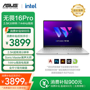 Asus/Asus Fearless 16Pro Laptop with High Configuration for Business and Office Use, Portable and Lightweight Notebook for Designers