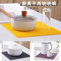 Kitchen sink mat foldable hollow drain mat pool water barrier soft silicone multifunctional mat tableware insulation mat