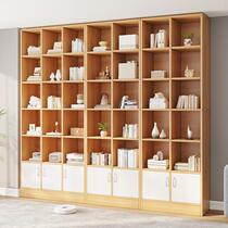 Bookshelf with door floor-standing storage rack multi-layer storage rack living room wall storage cabinet grid cabinet home combination bookcase