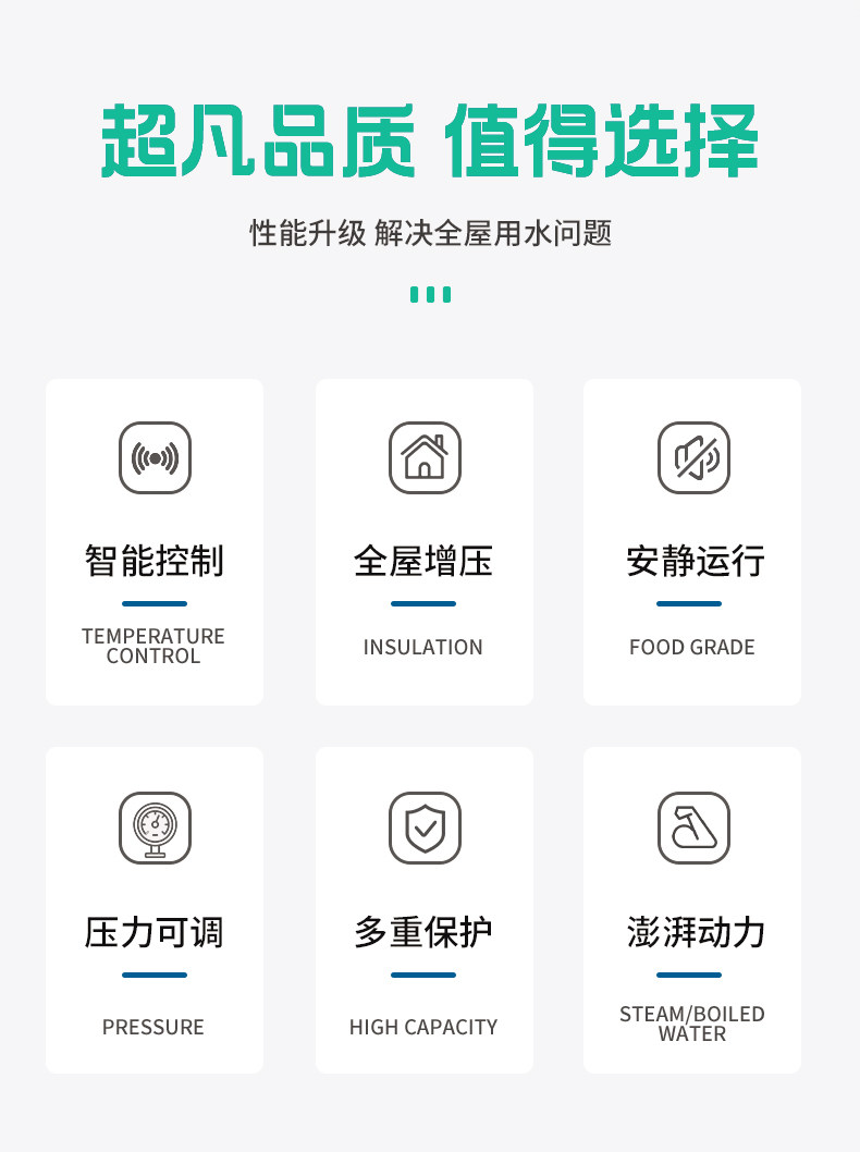 Бустерный насос 康姆森全自动增压泵家用永磁变频全屋大功率加压泵别墅恒压水泵