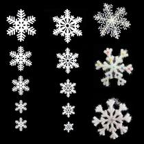 Christmas decoration snowflakes foam snowflake string three-dimensional snowflake props scene layout window Christmas tree hanging decorations