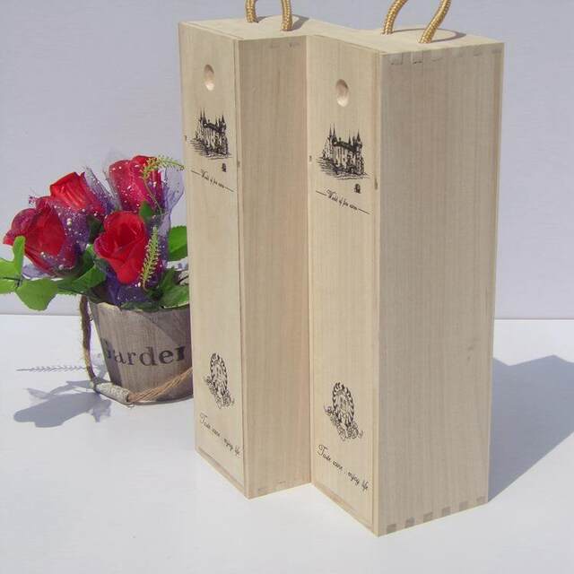 Single Wine Box, Large Wine Wooden Box, Champagne Box, Wine Box Packaging, Gift Box, Wooden Wine Box, Wooden Crate