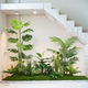 Artificial Plant Landscaping for Balcony Decoration, Indoor Villa Stairway Decoration, and Faux Green Plant Combination Flower Boxes