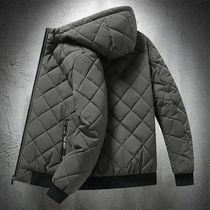 Jackets for Men with Hood Autumn Winter Cotton Padded Jacket
