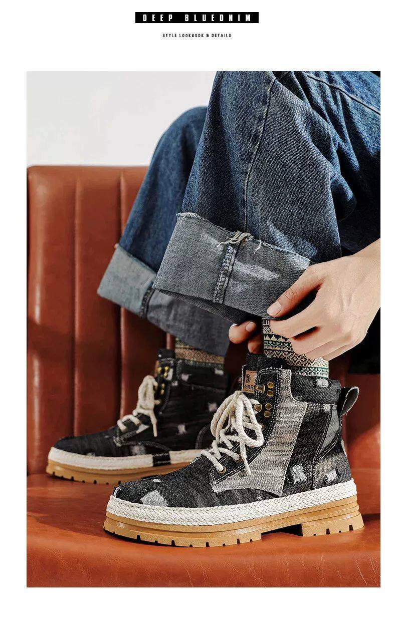 берцы cyytl 2023 mens boots casual shoes cowboy military platform OTHER