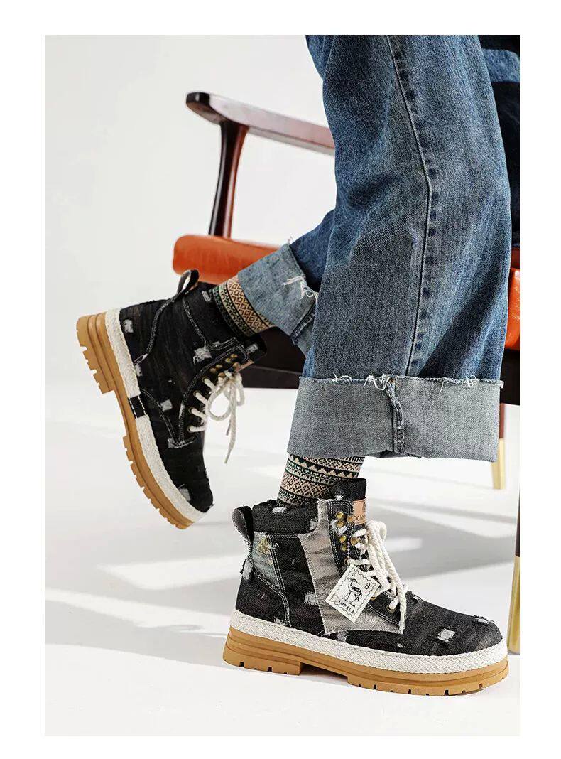 берцы cyytl 2023 mens boots casual shoes cowboy military platform OTHER