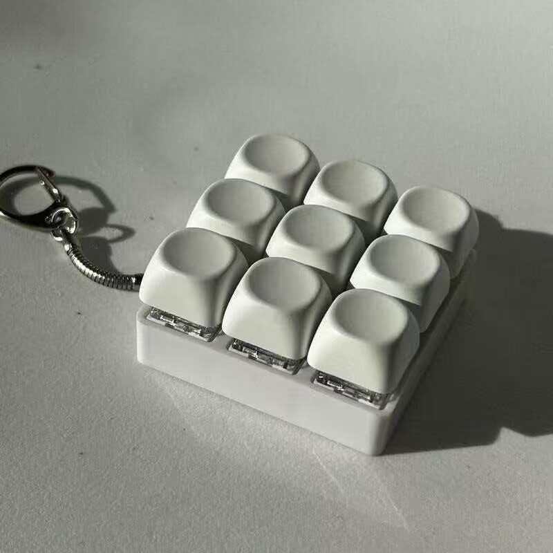 Stress-Relief Macaron Nine-Key Keyboard Switch Tester Tetris Toy Four-Nine-Key Mechanical Light-Up Pendant Stress-Relief Macaron Nine-Key Keyboard Switch Tester Tetris Toy Four-Nine-Key Mechanical Light-Up Pendant