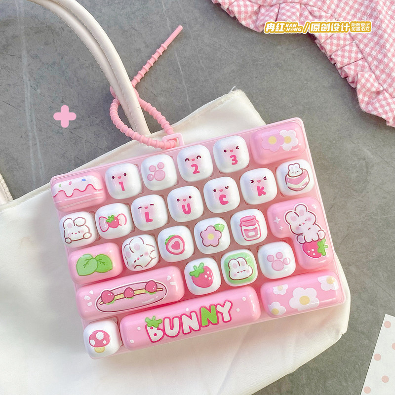 Officially Licensed 26-Key Stress-Relief Keyboard Toy for Children, High-Value Keychain, Student Stress-Relief Gift