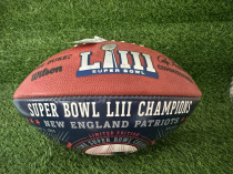 Leather football Super Bowl game ball official co-branded football