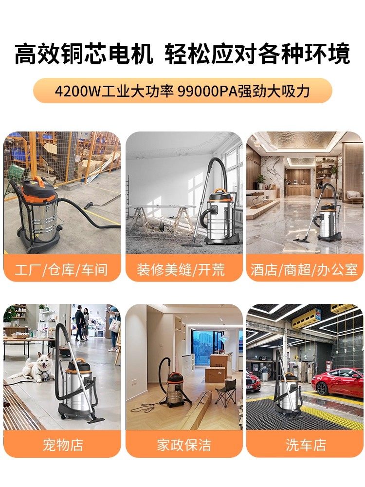 Royalstar Vacuum Cleaner Household Large Suction Powerful Car Wash Shop Commercial Industrial Decoration Beauty Seam Vacuum Cleaner