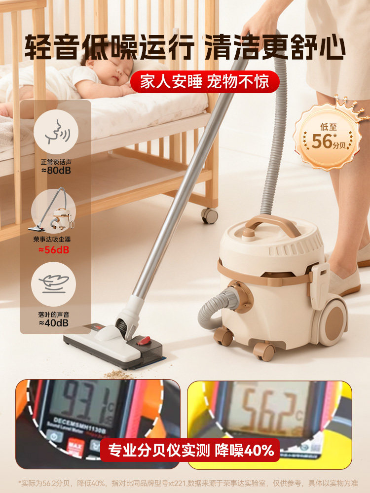 Royalstar Vacuum Cleaner for Home Use, Strong Suction for Pet Hair, Silent and Powerful, Suitable for Commercial Use, Cleaning and Grout Vacuuming