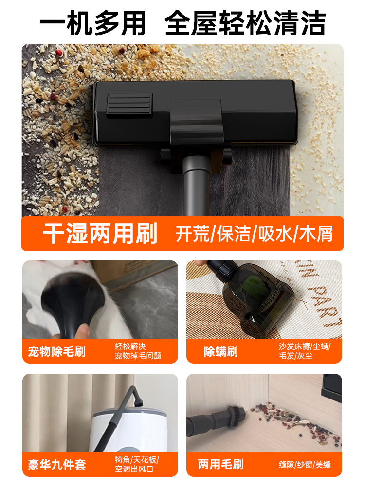 Royalstar Vacuum Cleaner for Home Use, Strong Suction for Cat and Dog Hair, Powerful and Silent, Industrial Cleaning, Carpet Vacuum Cleaner