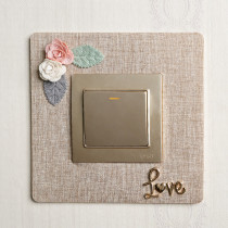 Switch decorative wall sticker fabric light switch plug switch protective cover seat dust cover frame cover wall lamp protective sticker