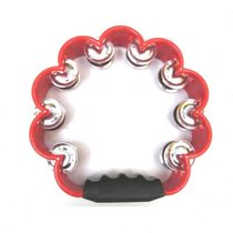 -Percussion instrument rattle tambourine bell white green black pink yellow KTV hand bell plum blossom tambourine