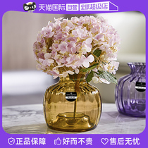 (Self-operated) DARTINGTON crystal glass colorful flower vase creative ornaments water-grown flowers decorative flower vessels