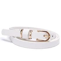 Women#39 s Skinny Leather Belt Solid Color Waist or Hips Or