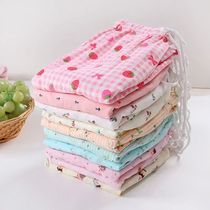 Womens Pure Cotton Pajama Pants Home Pants Double-layer