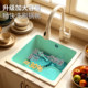 Cream-Colored Handmade White Sink Countertop Balcony Square Single-Slot Quartz Stone Washbasin Nano Kitchen Sink