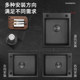 Black Nano Thickeneded Stainless Steel Sink Western Kitchen Side-Mounted Small Single-Slot Vegetable Basin Handmade Dishwashing Under-Counter Basin