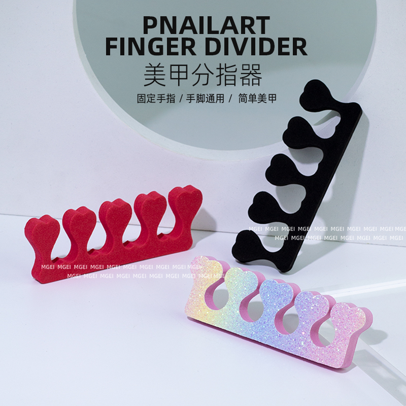 Nail Art Tools Colorful Finger Separators Cotton Sponge Toe Separators Hand and Foot Finger Separators Nail Polish Gel Clipper Finger Separator Cotton