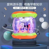 Childrens multifunctional hand clap drum toy infant music story carousel early education clap drum educational toy