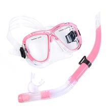 Amazon large field of view mask tempered glass diving goggles snorkel set snorkeling equipment myopia available for sale