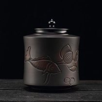 Yunnan Jianshui purple pottery tea jar large sealed jar tea awakening tea jar storage tea storage tea warehouse tea box tea jar
