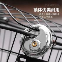Round cake lock round padlock stainless steel lock carriage lock warehouse door lock horizontal opening lock outdoor waterproof lock