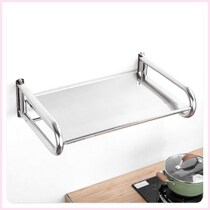 Microwave oven rack wall-mounted thickened 304 stainless steel kitchen oven rack wall-mounted microwave oven bracket