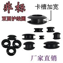 Ring black coil thick plate high temperature resistant widened silicone type wire trough protection 4 silicone rubber ring outlet double-sided protection