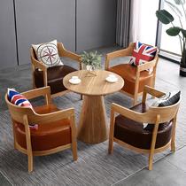 Negotiation table and chair combination small round table simple modern Nordic creative cafe rest area business reception sofa chair