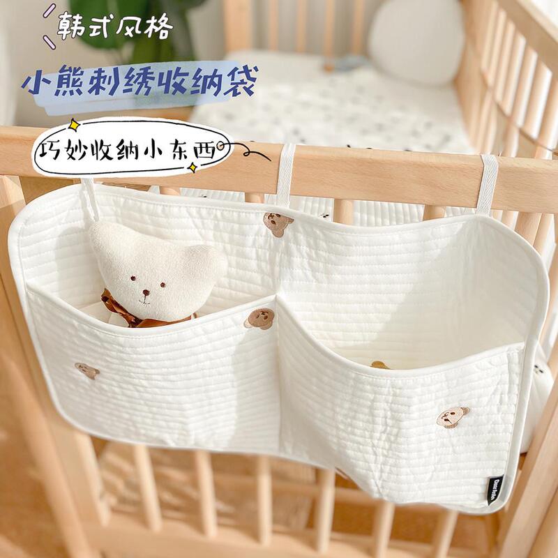Baby Crib Hanging Bag for Diapers, Newborn Clothes, Toys, Ins-Style Fabric Baby Bedside Storage Hanging Bag Baby Crib Hanging Bag for Diapers, Newborn Clothes, Toys, Ins-Style Fabric Baby Bedside Storage Hanging Bag