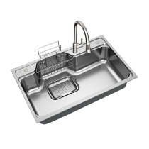 SSWW sink large single sink dish basin integrated kitchen sink 304 stainless steel 3553