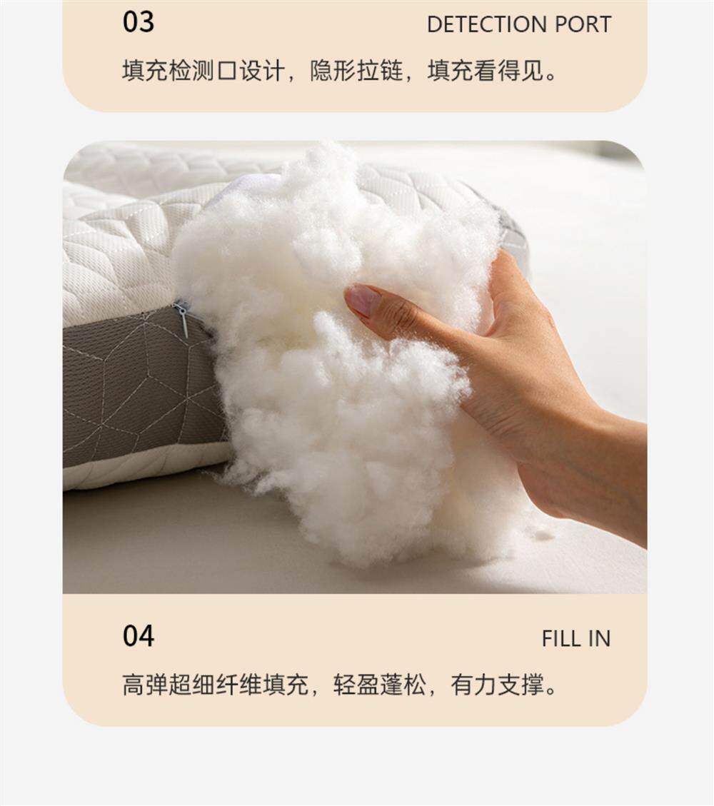 Подушка 牵引护颈枕头助睡眠枕芯宿舍一对深睡眠专用颈椎枕家用c No brand
