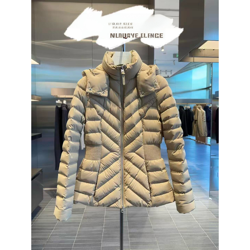 Thin Feather 2026 Winter New Style Hooded Waist-Cinching Slimming White Duck down Jacket Windproof Warm Hourglass down Coat Z Thin Feather 2026 Winter New Style Hooded Waist-Cinching Slimming White Duck down Jacket Windproof Warm Hourglass down Coat Z