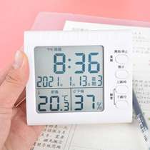 Multifunctional large screen thermometer and hygrometer indoor thermometer electronic household dry and wet thermometer with alarm clock