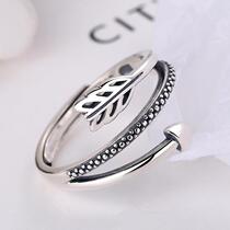 925 sterling silver arrow ring for women Korean style cold style ins fashion simple niche style open index finger ring
