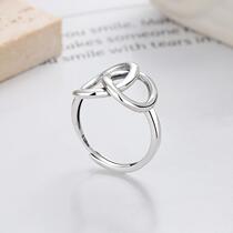 Yunchaoxuan S925 silver fashion retro distressed simple irregular irregular niche creative design trendy open ring