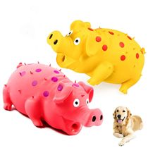 Squeaky Pig Dog Toy Durable Rubber Pig Squeker Dog Puppy Ch