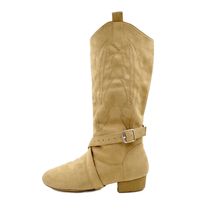Practice New Latin Dance Boots Brown Plating Soft Latin Sals