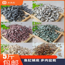 Natural small colored stone fish tank special bottom sand succulent potted paving washed stone gardening decoration landscaping washed rice stone