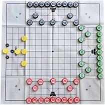 {Three Kingdoms Chess simplified entry version three-player chess for teenagers with high IQ intelligence development educational board game