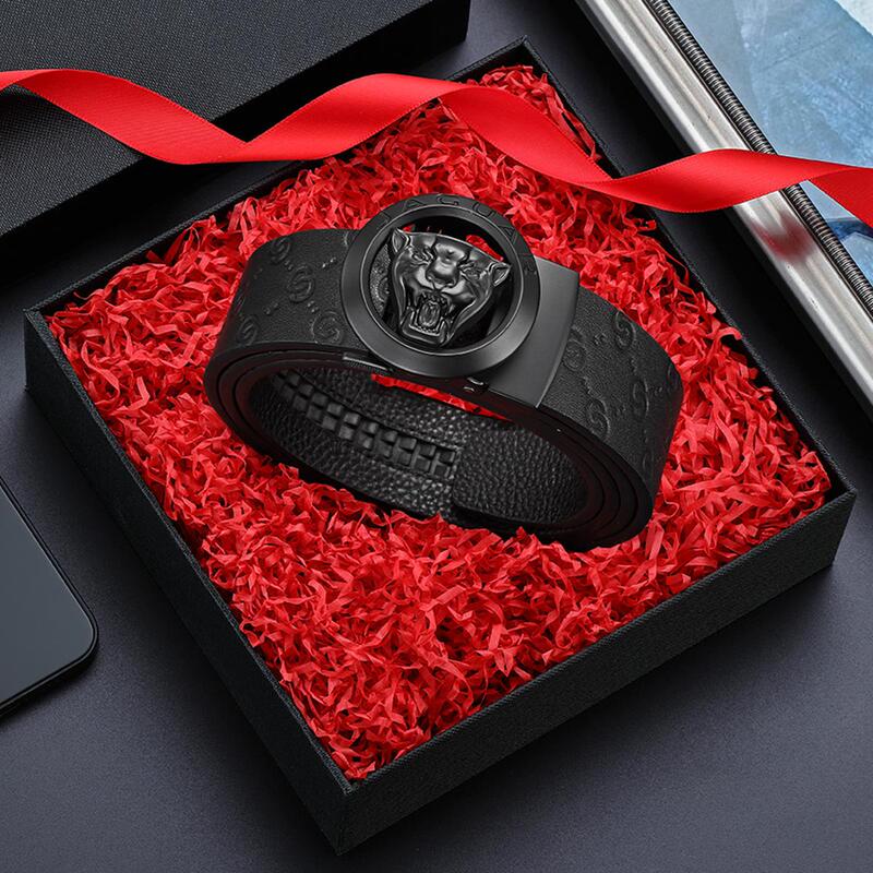 Jaguar Jaguar Belt Genuine Leather Belt Set for Boyfriend and Husband Gift Automatic Buckle High-End Gift