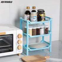 Floor-standing kitchen (mini shelf corner plastic 2-layer desktop bathroom rack sundries