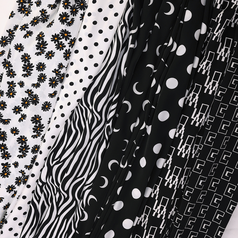 Broken Fabric Spring and Summer Printed Slightly Elastic Non-Transparent Chiffon Geometric Round Polka Dot Women's Shirt Dress Pants Fabric Broken Fabric Spring and Summer Printed Slightly Elastic Non-Transparent Chiffon Geometric Round Polka Dot Women's Shirt Dress Pants Fabric