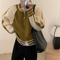 Little mens baseball uniform womens American retro college style 2024 autumn new high-end street baseball uniform jacket