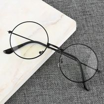 Retro Round Frame Literary Ultralight Anti-blue Light Glasse