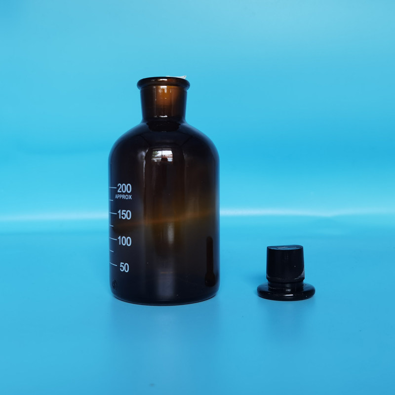 蜀牛小口实心塞棕色试剂瓶 250ml 1000ml 玻璃实心塞 化学试剂瓶
